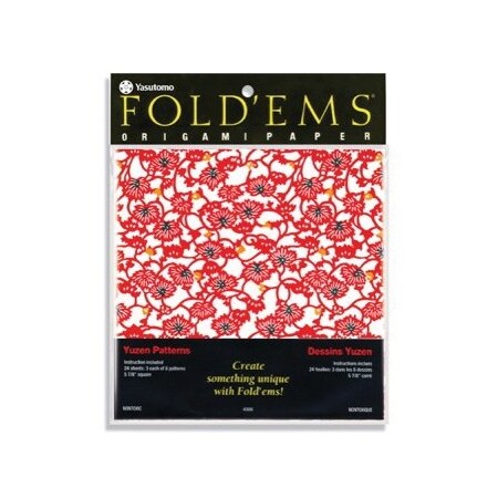 Yasutomo Fold'ems Origami-Papier, Doppelseitig Mit Folie, 5,875 Zoll (ca. 15 Cm), 18 Blatt In 7 Farbkombis
